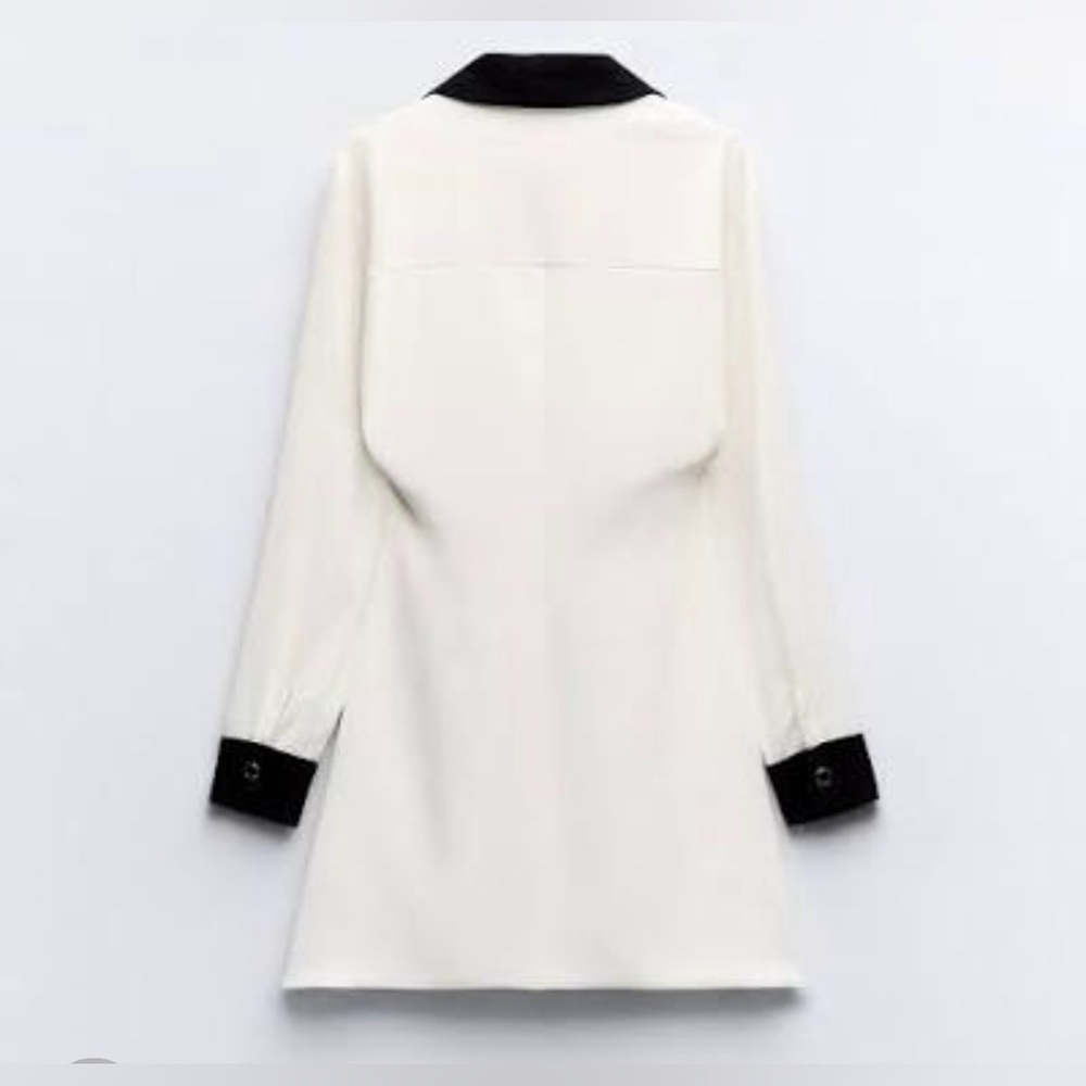Zara contrast trim mini dress, Size M - Picture 2 of 13